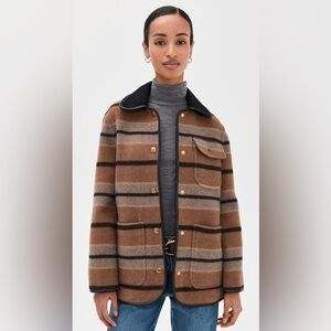 Madewell Brown and Black Striped Men's Jacket